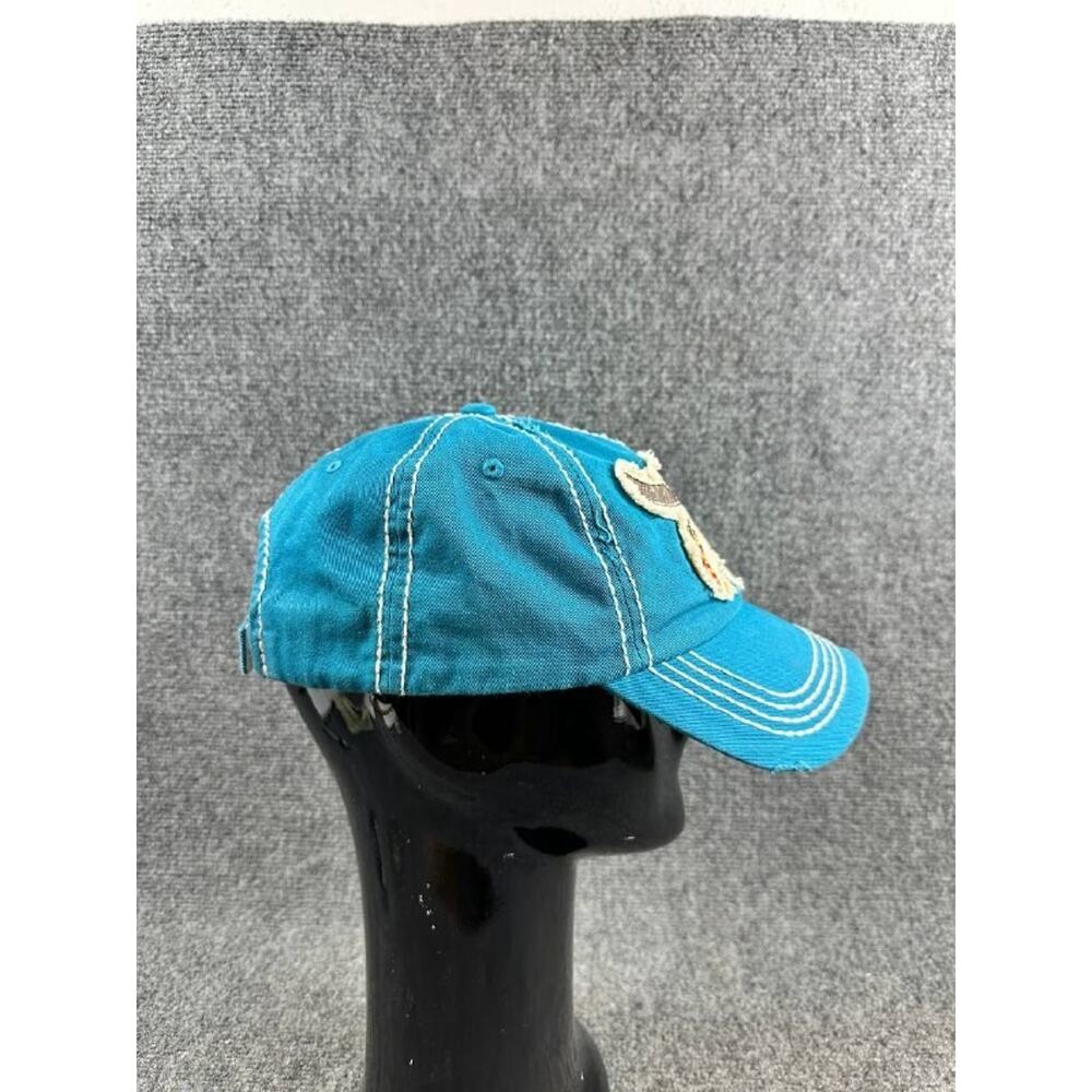 Vintage Kbethos Blue Cap Bull Skull Floral Embroidery Adjustable Hat - Picture 6 of 12